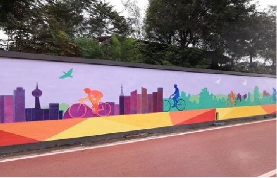 乐山墙体彩绘-围墙