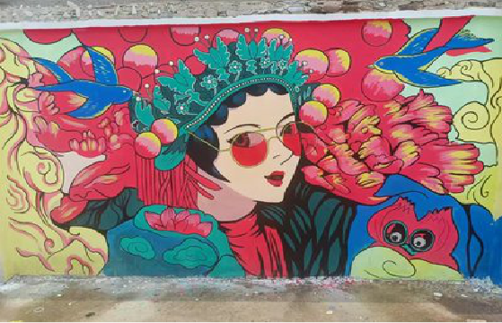 乐山墙体彩绘-网红墙