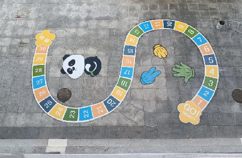 乐山地面游戏彩绘