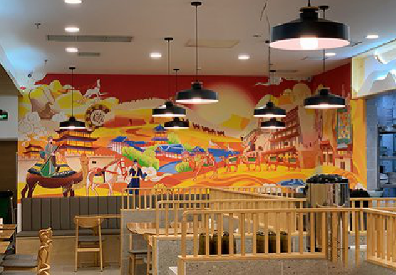 乐山商业空间彩绘介绍。