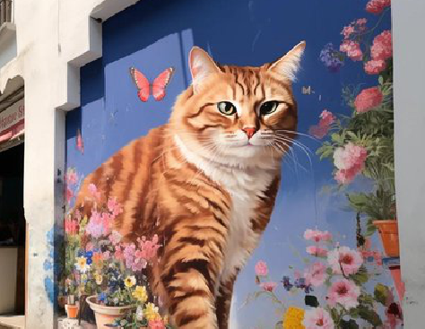 乐山自己绘制有个性的手绘墙