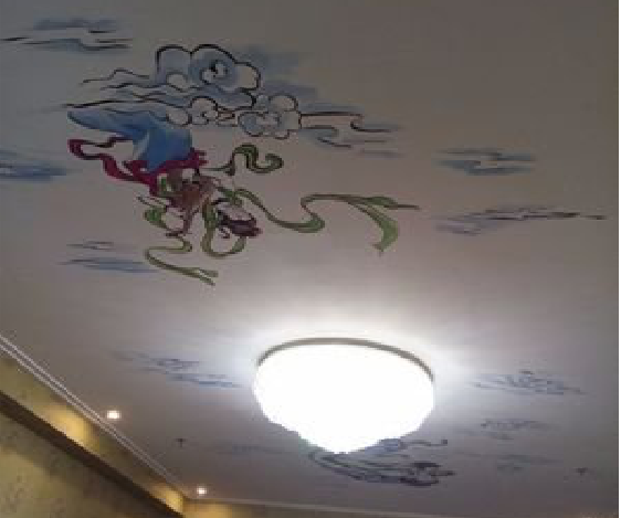 乐山如何快速绘制天花板上的手绘墙？