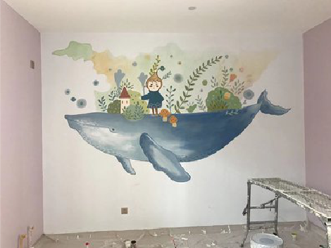 乐山手绘墙的特点及优势。